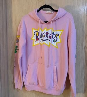 Nickelodeon Rugrats Pink Graphic Hoodie Size M